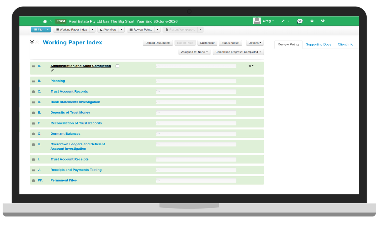 trust audit hero screen